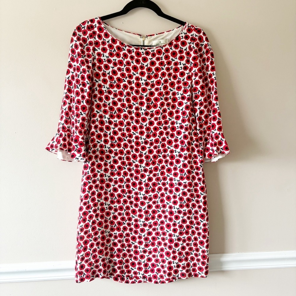 Kate Spade Floral Long Sleeve Dress Size 2